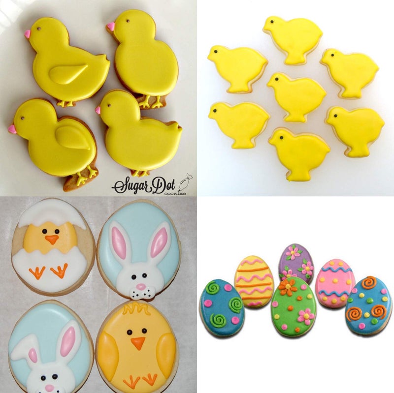 Maykito Easter Cookie Cutter Set - 7 piece - Egg, Carrot, Bunny, Flower, Chick, Bunny Face and Butterfly - Image 4